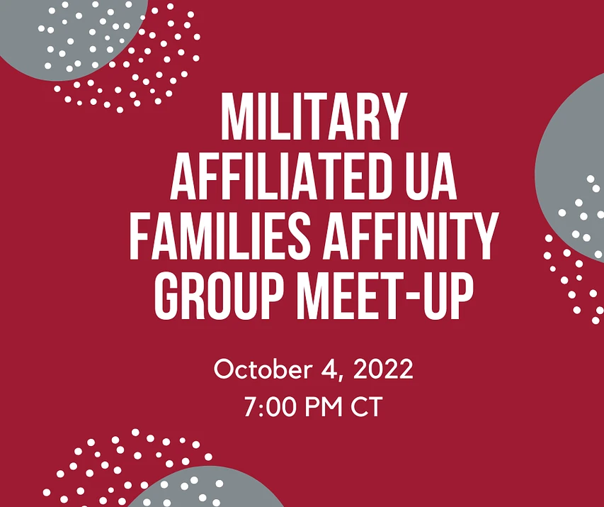 Cover image for Fall 2022 Military Affiliated UA Families Affinity Group Meet-up
